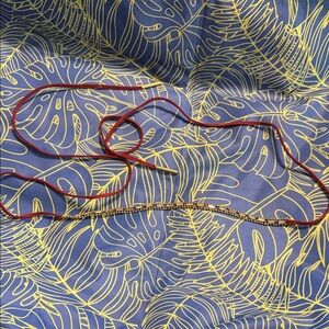 Red and silver Beaded headband